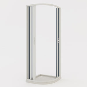 Box doccia a soffietto in PVC 75x75 cm H 185 mod. Loto con apertura centrale