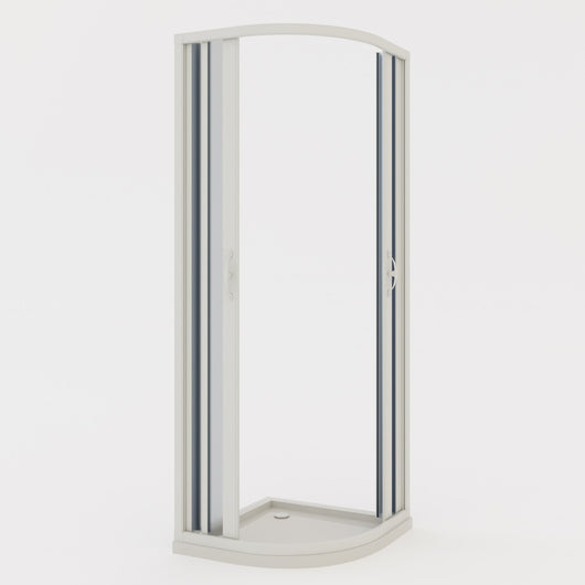 Box doccia a soffietto in PVC 75x75 cm H 185 mod. Loto con apertura centrale