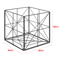 Cesto a Cubo 'Temse' Portaoggetti in Metallo [en.casa]