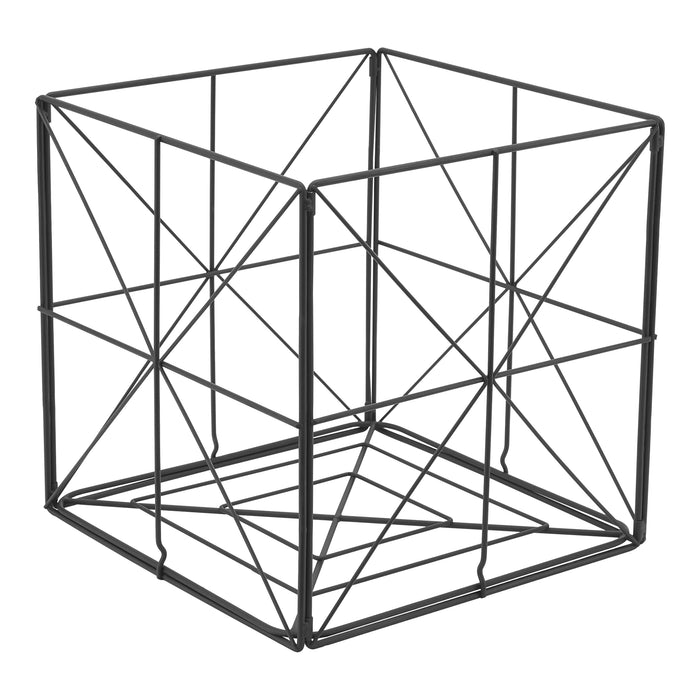 Cesto a Cubo 'Temse' Portaoggetti in Metallo [en.casa]