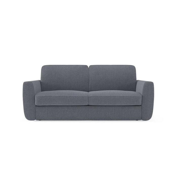 Leonida Divano letto sfoderabile e materasso H18 cm - vano portaguanciali in tessuto Smacchiabile T23 222 cm blu grafite