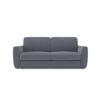 Leonida Divano letto sfoderabile e materasso H18 cm - vano portaguanciali in tessuto Smacchiabile T23 202 cm blu grafite