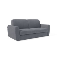 Leonida Divano letto sfoderabile e materasso H18 cm - vano portaguanciali in tessuto Smacchiabile T23 202 cm blu grafite