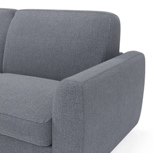 Leonida Divano letto sfoderabile e materasso H18 cm - vano portaguanciali in tessuto Smacchiabile T23 202 cm blu grafite