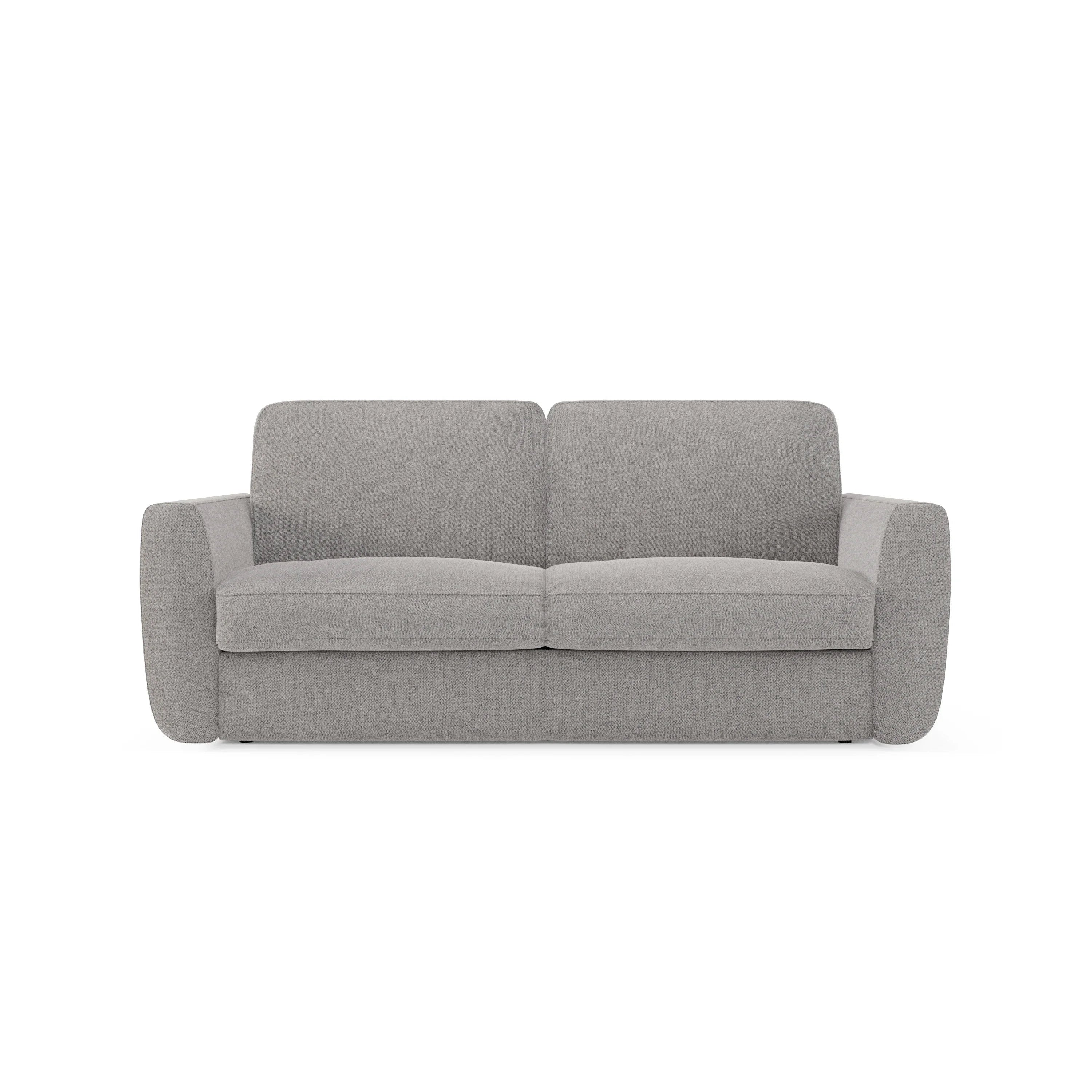 Leonida Divano letto sfoderabile e materasso H18 cm - vano portaguanciali in tessuto Smacchiabile T23 202 cm grigio
