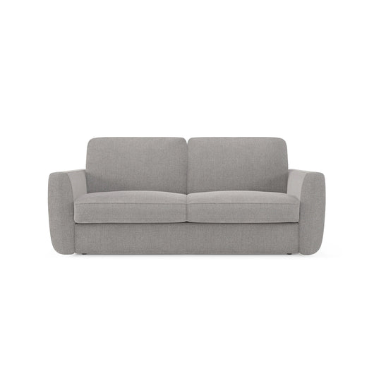 Leonida Divano letto sfoderabile e materasso H18 cm - vano portaguanciali in tessuto Smacchiabile T23 202 cm grigio