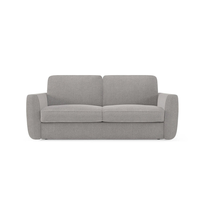 Leonida Divano letto sfoderabile e materasso H18 cm - vano portaguanciali in tessuto Smacchiabile T23 202 cm grigio