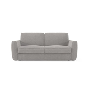 Leonida Divano letto sfoderabile e materasso H18 cm - vano portaguanciali in tessuto Smacchiabile T23 222 cm grigio