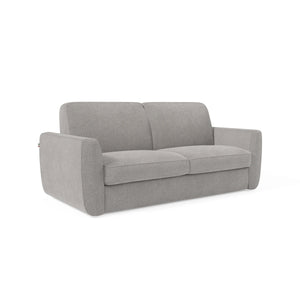 Leonida Divano letto sfoderabile e materasso H18 cm - vano portaguanciali in tessuto Smacchiabile T23 202 cm grigio