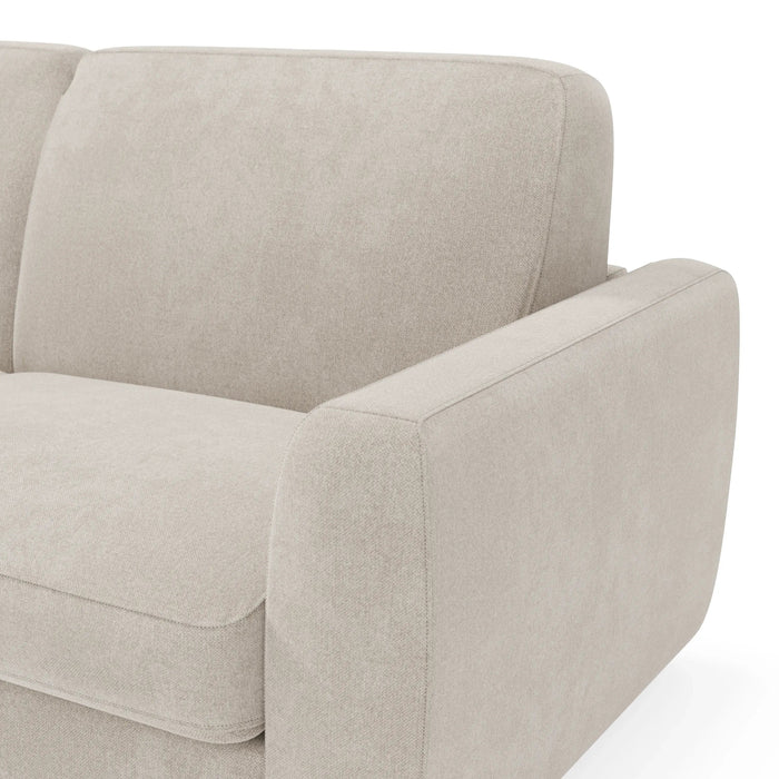 Leonida Divano letto sfoderabile e materasso H18 cm - vano portaguanciali in tessuto Smacchiabile T23 222 cm panna