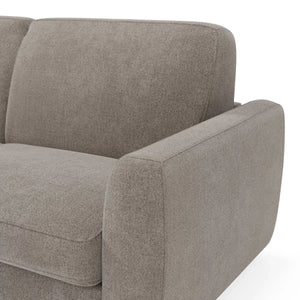 Leonida Divano letto sfoderabile e materasso H18 cm - vano portaguanciali in tessuto Smacchiabile T23 202 cm talpa