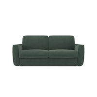 Leonida Divano letto sfoderabile e materasso H18 cm - vano portaguanciali in tessuto Smacchiabile T23 202 cm verde