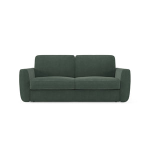 Leonida Divano letto sfoderabile e materasso H18 cm - vano portaguanciali in tessuto Smacchiabile T23 202 cm verde