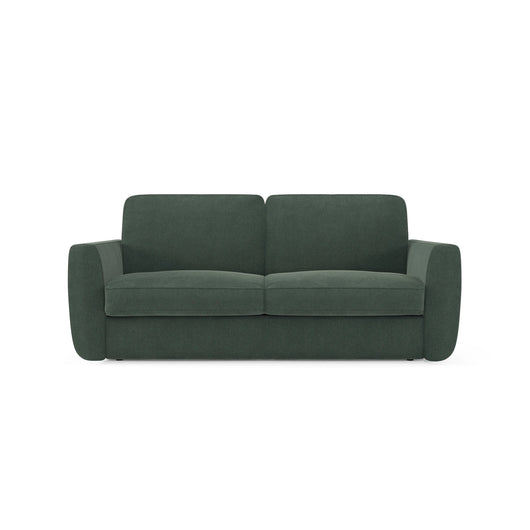 Leonida Divano letto sfoderabile e materasso H18 cm - vano portaguanciali in tessuto Smacchiabile T23 202 cm verde