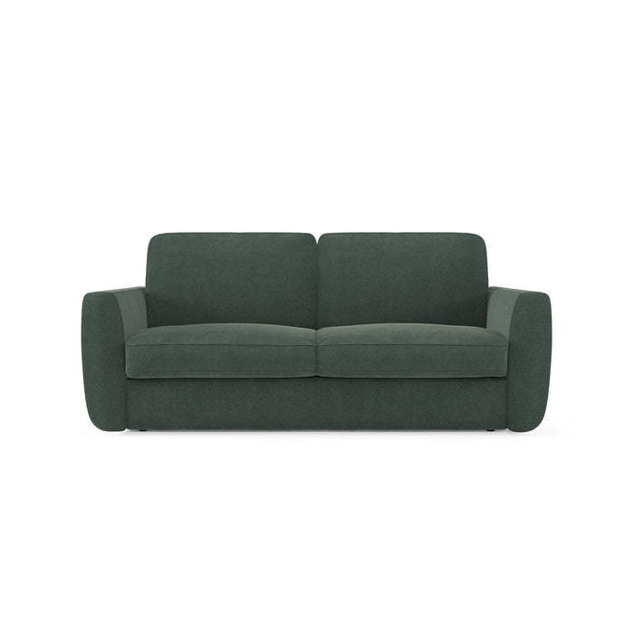 Leonida Divano letto sfoderabile e materasso H18 cm - vano portaguanciali in tessuto Smacchiabile T23 202 cm verde