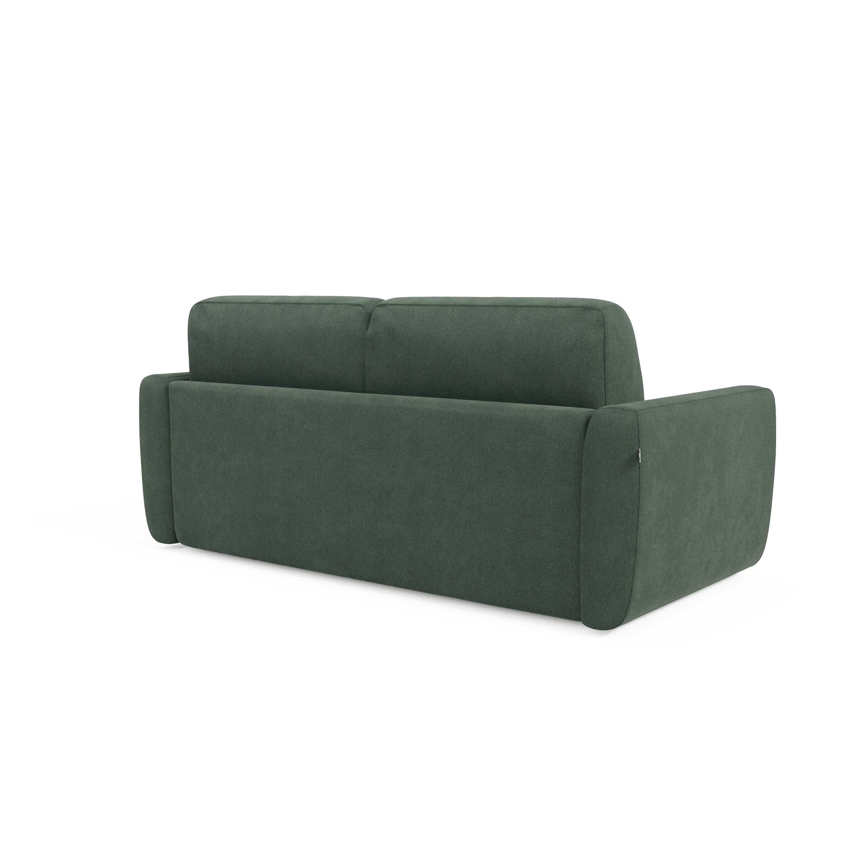 Leonida Divano letto sfoderabile e materasso H18 cm - vano portaguanciali in tessuto Smacchiabile T23 202 cm verde
