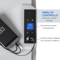 Frigo per Auto da 50L con Pannello Touch, Maniglia e 2 Ruote, in Alluminio e Plastica, 58.6x37.8x54.5 cm, Grigio