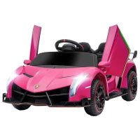 Auto Elettrica per Bambini, Lamborghini Veneno con Licenza, 111x61x45 cm, Rosa