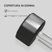 Set 2 Manubri a 12 Lati da 10 kg in Metallo e Gomma con Impugnatura Antiscivolo, 26x13x13 cm, Nero