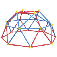 Cupola per Arrampicata Bambini 3-8 Anni, Struttura in Metallo per 4 Bimbi, Ø183x90cm, Multicolore