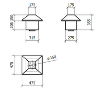 KUBIC MOTORE PER ESTERNO - cm 46x42 â€“ Inox - 1.000 m3/h