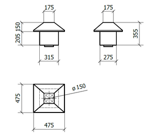 KUBIC MOTORE PER ESTERNO - cm 46x42 â€“ Inox - 1.000 m3/h