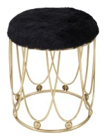 Sgabello Amelie Nero Ø Cm 40.5X46.5