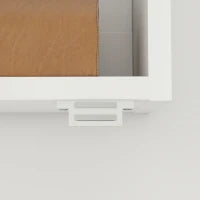 Specchio Bagno Ovale Moderno con Armadietto e Due Ripiani, 45x90 cm, Bianco