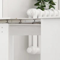 Tavolo da pranzo pieghevole e allungabile, in truciolato, 60-180 x 85 x 75 cm, Bianco