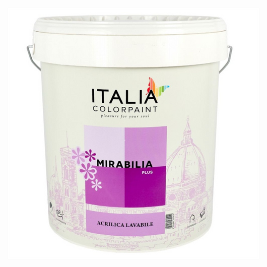 Mirabilia plus idropittura acrilica lavabile per interni *** formato 13 lt, confezione 1