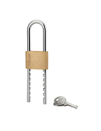 Lucchetto di sicurezza 50mm arco in acciaio a lunghezza regolabile, ottone 2 chiavi acciaio - THIRARD