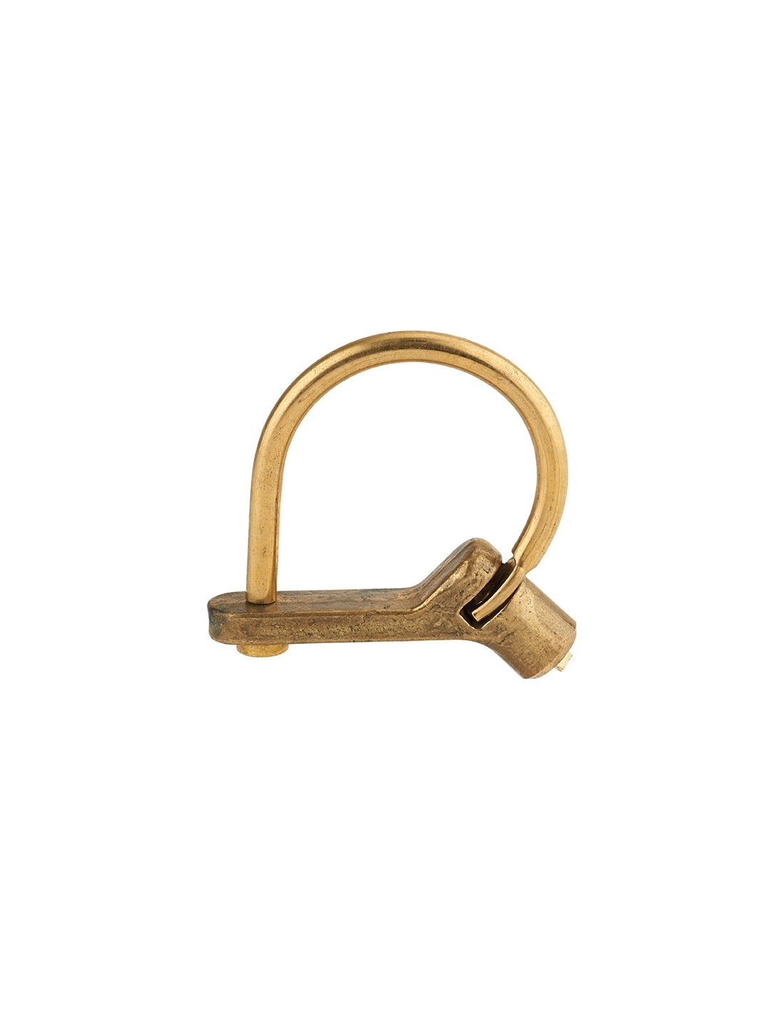 Lucchetto 629C chiave triangolare base angolare 5mm, ottone, da esterno - contatori, quadri elettrici, VVF, pompieri, manutenzione - THIRARD