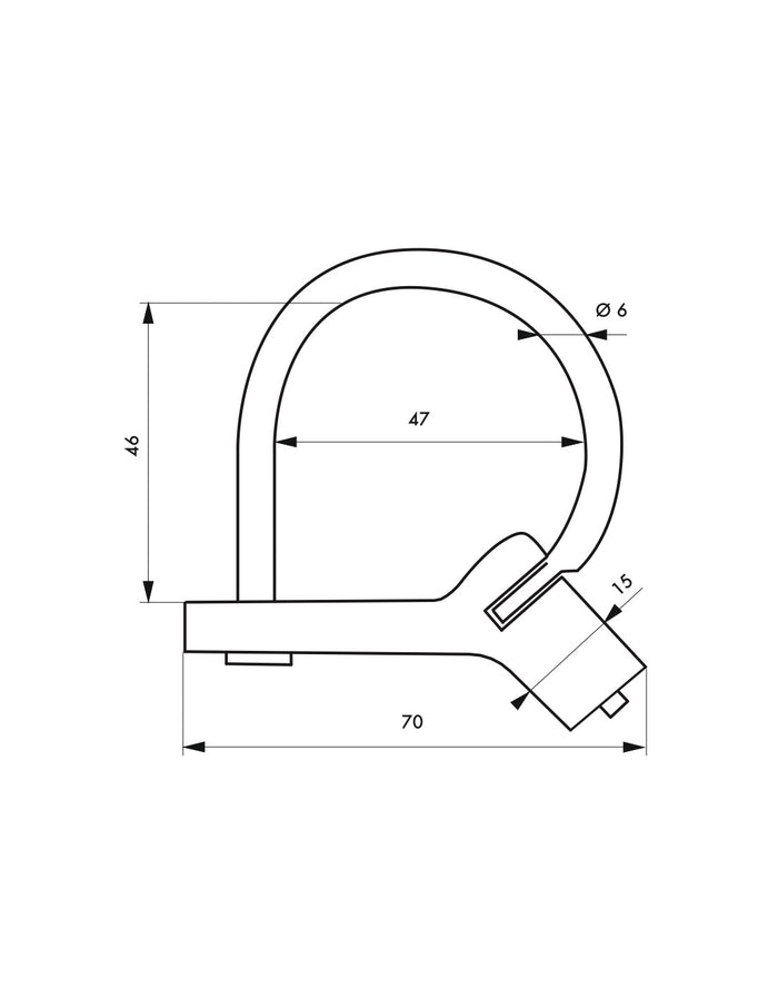 Lucchetto 629C chiave triangolare base angolare 5mm, ottone, da esterno - contatori, quadri elettrici, VVF, pompieri, manutenzione - THIRARD