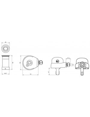 Lucchetto a campana per saracinesca, blindato -  2 chiavi - THIRARD