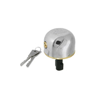 Lucchetto a campana sinistra per serranda – Ottone e calotta in acciaio inox – 7 pistoni – Gentili