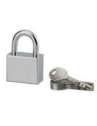 Lucchetto di sicurezza Disk, 4 chiavi reversibili, 40mm, arco in acciaio temprato nichelato, meccanismo a dischi - Serrurerie de Picardie