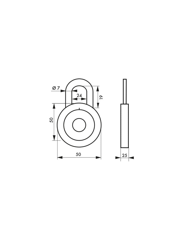 Lucchetto a combinazione College, a rotella, arco in acciaio nichelato - THIRARD