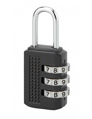 Lucchetto a combinazione Compact 02, bagagli, 3 cifre, 21mm, nero - THIRARD