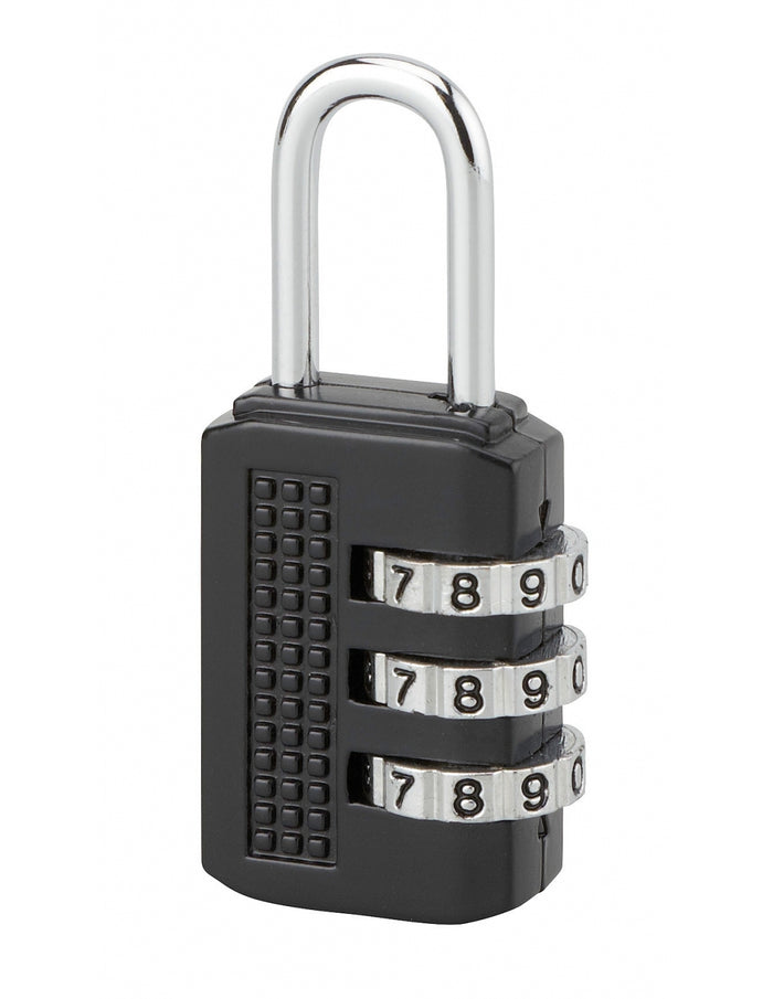Lucchetto a combinazione Compact 02, bagagli, 3 cifre, 21mm, nero - THIRARD
