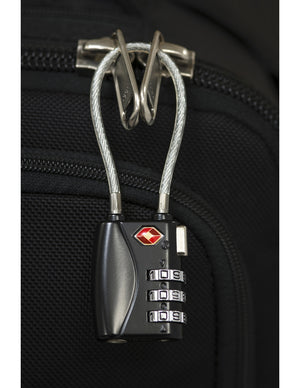 Lucchetto codice TSA, bagagli, cavo in acciaio, combinazione 3 cifre - THIRARD