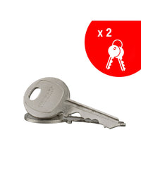 Lucchetto a lamelle, acciaio, da interno, arco in acciaio, 65mm, 2 chiavi - THIRARD