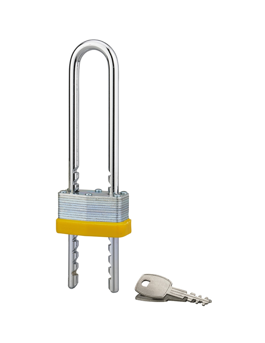 Lucchetto regolabile ad arco lunghezza variabile 40mm, acciaio laminato, 2 chiavi in acciaio - THIRARD