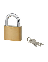 Lucchetto ACERA con chiave, base 60 mm, arco in acciaio temprato, 3 chiavi - SERRUPRIX