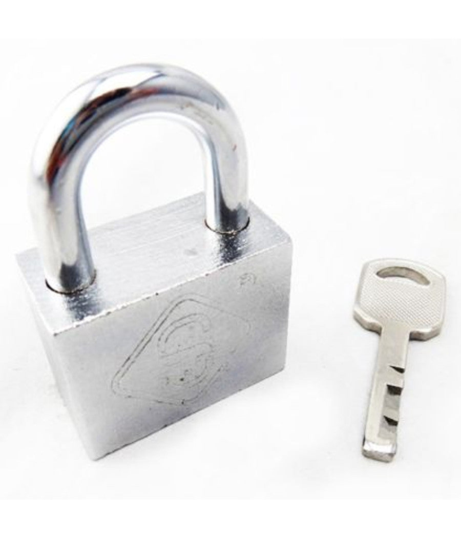 Lucchetto Ad Arco Antifurto In Acciaio Sicurezza Catenaccio 3 Chiavi 50mm         