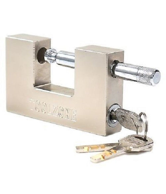 Lucchetto Antiscasso Catenaccio 100mm Corazzato Blindato 3 Chiavi Serranda         