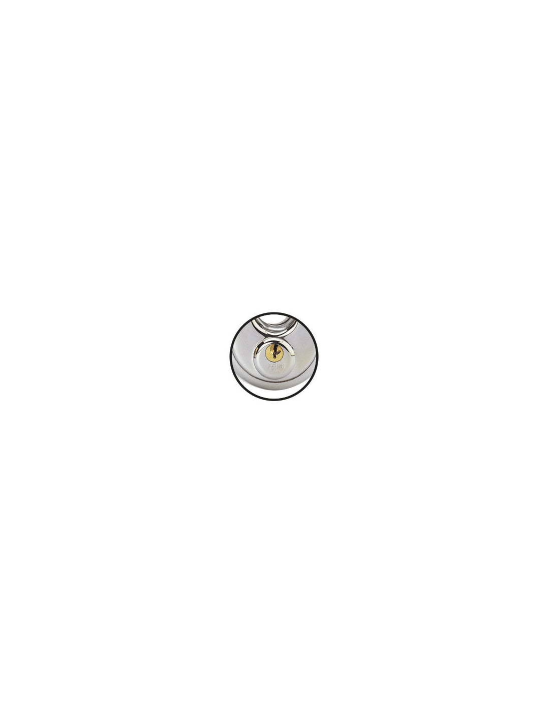 Lucchetto a disco Astra, 70mm, interno, acciaio inox, arco in acciaio temprato, 2 chiavi - THIRARD