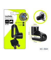 Lucchetto Blocco Per Freno A Disco Antifurto Per Moto Bicicletta Chiavi Xc-2541         
