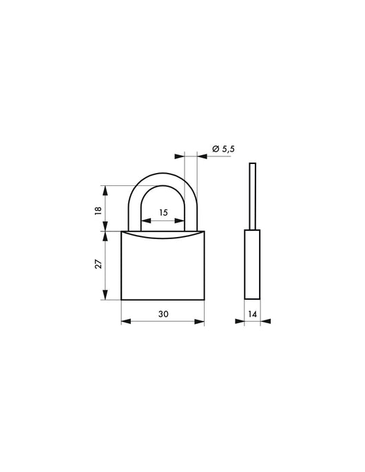 Lucchetto segno zodiacale Capricorno, acciaio, interno, arco in acciaio, 30mm, 3 chiavi - THIRARD