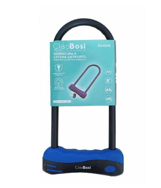 Lucchetto Catena Catenaccio Acciaio Forma U Per Bici Bicicletta Moto Mtb Cx-9548         