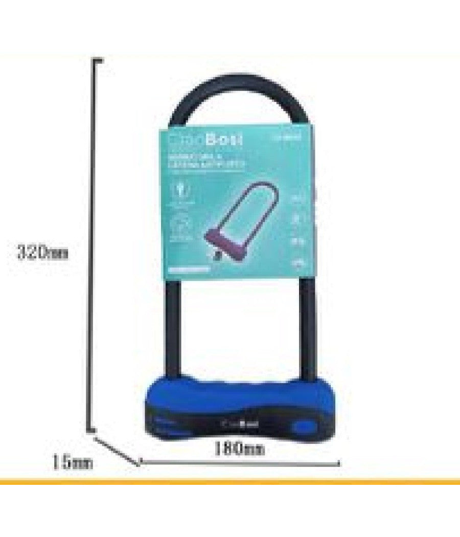 Lucchetto Catena Catenaccio Acciaio Forma U Per Bici Bicicletta Moto Mtb Cx-9548         